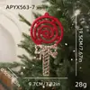 Adornos Colgantes de Copo de Nieve con Polvo Brillante de Nuevo Estilo Transfronterizos, Accesorios de Decoración para Árbol de Navidad de Plástico con Brillo de Forma Irregular