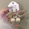 Pendientes de Borla de Diamante Brillante Estilo Francés con Perlas Eton Beauty para Mujer, Pendientes de Lujo de Alta Gama Que Hacen que el Rostro Parezca Más Pequeño, Accesorios para Orejas Impresionantemente Hermosos