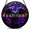 Noite Escura de Halloween Morcego Vitral Ornamento Pendurado de Vidro Decoração Pendurada de Vidro para Casa Decoração de Janela Jardim Pegador de Sol