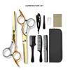 Conjunto de Tesouras para Corte de Cabelo Transfronteiriço, Ferramenta Doméstica de Corte de Cabelo em Aço Inoxidável, Tesouras Finas Planas para Autocorte