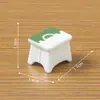 Modelo de taburete plegable creativo de paisaje en miniatura, accesorios de decoración DIY para casa de muñecas, adornos de resina en miniatura para mesa