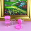 Caja Redonda Translúcida para Empaque de Pastillas, Crema para Sombras de Ojos, Caja de Maquillaje para Viaje, Caja Pequeña para Joyas, Estilo Grueso