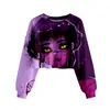 Grupo Cazador de Brujas K-Pop Patrón Impresión 3D Transfronterizo Nuevo Sudadera Corta Casual para Chicas Venta Directa de Fábrica