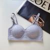 Ropa interior fina estilo japonés para mujer, pecho pequeño con realce, estudiante de secundaria, verano, paracinon, anti-caída, sujetador sin aros