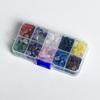 Materiales de joyería de bricolaje, venta caliente transfronteriza europea y americana, 10 tipos de muestra de piedra semipreciosa natural de cristal mixto, rollo de piedra de afilar, geografía