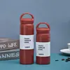 Caneca Térmica Estilo Japonês Aço Inoxidável 304 Harajuku Simples Portátil com Tampa Copo de Café Garrafa de Água para Uso Externo Carro Esporte