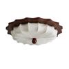 Luminária de teto estilo francês médio para quarto, luminária de sala de estar vintage, luminária circular de tecido estampado em estilo japonês, luminária silenciosa para quarto principal