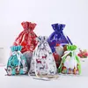 Saco de Presente de Natal Transfronteiriço da Amazon Saco de Presente de Natal com Cordão Saco de Presente de Natal de Folha de Alumínio Saco de Presente de Natal