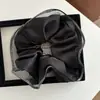 Scrunchie de Moda Preto de Renda com Strass de Alta Qualidade Estilo Coreano para Mulheres, Elástico de Cetim Elegante para Rabo de Cavalo