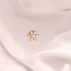 Broche Simple de Lazo con Corazón para Mujer, Ramillete de Alta Gama, Pin Anti-Exposición para Cuello de Mujer, Pin para Cárdigan, Accesorio de Ropa