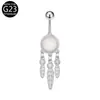 Anillo para ombligo de aleación de titanio G23 mariposa incrustado con circonita Moda europea y americana Joyería para perforaciones F136 Venta al por mayor transfronteriza de Amazon