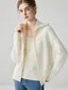 26 Novo Estilo Cardigan de Tricô Grosso com Bordado Pesado para Mulheres, Outono e Inverno Cashmere Zíper Duplo Gola Alta Casaco Suéter