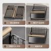 Estante de Almacenamiento para Fregadero de Cocina, Estante de Almacenamiento Multifuncional, Estante de Especias, Cesta Extraíble para Gabinete de Ollas y Sartenes, Estante en Niveles Extraíble