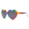Gafas de Sol Personalizadas de Moda Transfronterizas, Montura Grande con Forma de Corazón, Tendencia de Tiktok, Divertidas para Fiesta de Fotos, Lindas Gafas de Corazón