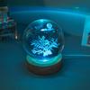 Serie de Animales Marinos Grabados Internamente en 3D Bola de Cristal con Luz Colorida Luz Nocturna con Base Luminosa, Regalo y Souvenir de Vacaciones