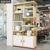 Estante de chão simples multi-camadas escritório tela moderna suporte para flores sala de estar parede divisória de ferro prateleira