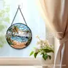 Árbol de coco de playa transfronterizo, adornos colgantes de vidrio coloridos, decoraciones de vidrio para el hogar, decoraciones para ventanas, atrapasoles para jardín