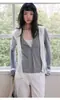 Cardigan de Verano Nuevo Estilo de Lana Acetato Tencel Lyocell con Cuello en V Amigable con la Piel para Mujer, Chaqueta Top Casual Versátil Texturizada