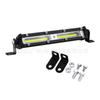 Nueva luz de trabajo LED para automóvil, pequeña, de una sola fila, 7 pulgadas, COB, 18 W, luz de tira, luz de techo para vehículo todoterreno, foco