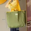 Bolsa de compras ecológica plegable de un solo hombro, bolso tote portátil para supermercado, bolsa de comestibles de gran capacidad, punto, una pieza dropshipping