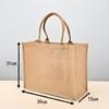 Bolsas de Lino Personalizadas para Regalos de Año Nuevo, Bolsas Tote de Lino de Alta Gama de Algodón-Lino-Yute en Blanco, Bolsas de Compras Pintadas a Mano