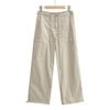 2023 novas calças de paraquedas com cordão femininas soltas e quentes, simples, com cadarço, bolso grande, macacão longo e casual