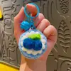 Llavero de Pastel de Frutas Tejido de Ganchillo Dibujo Animado Lindo Macarrón Pareja Bolso Colgante de Peluche Regalo Venta al por Mayor