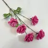 5 Flores Artificiais de Rosa para Decoração de Cena, Centros de Mesa de Casamento, Decoração de Casa e Hotel, Flores Artificiais de Seda, Pedido Mínimo de 3 Peças