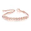 Pulsera de cadena explosiva sencilla Oboro Moon para mujer, chapada en oro rosa, con circonitas de color, joyería transfronteriza al por mayor.