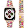 Atacado do Fabricante Pulseira Apple Watch Resina de Cinco Contas Versátil Metal Adequado para iWatch Gerações 1-11 Pulseira de Aço