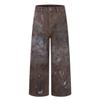 Moda Masculina 2025 Nuevo Estilo Americano Calle Desierto Pintura Pesada Graffiti Teñido Sucio Jeans de Pierna Ancha