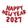 Decoración Fiesta de Fin de Año 2027 Festival de Primavera Set de Tarjetas de Papel Globos de Película de Aluminio Happynewyear