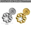 Piercing de Lábio em Titânio G23 Transfronteiriço Olho de Bmw Australiano Borboleta Flor Coração Zircônia Argola de Lábio Brincos Joias
