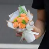 Ramo de Rosas de Bolsillo para el Día de San Valentín, Regalo para Empleadas, Regalo de Cumpleaños, Seis Flores Artificiales de Jabón al por Mayor