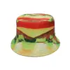 Transfronterizo shein Europa y Estados Unidos protector solar sombrero para el sol niños geométrico ola color graffiti impresión sombrero de pescador sombrero de cubo hombres