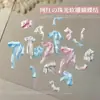 Popular Arte para Uñas con Perlas Esculpidas Suaves Brillantes, Hilos Largos de Seda Satín y Decoraciones de Moños con Brillo Fino, Decoraciones de Uñas Prehechas, Dulce y de Apariencia Dulce