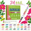 Set de marcadores acrílicos transfronterizos con flujo directo de tinta líquida, set de bolígrafos para graffiti que no traspasan, bolígrafo acuarela para pintura artística DIY en cerámica