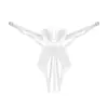 Roupa íntima sexy calcinha fio transparente de renda sexy feminina para casal amarração calça T vazada quente