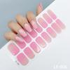 Popular Arte de Uñas Transfronterizo Gel Sin Hornear Cobertura Completa Ins Color Sólido Degradado 16 Dedos Portátil Fácil de Usar Pegatinas para Uñas