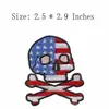Patch de Bordado Computadorizado Patch de Tecido Caveira Acessórios para Roupas Acessórios para Bolsas Etiqueta de Tecido Patch Termocolante Patch de Tecido Bordado