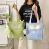Bolsa de Tote de Nylon Fresca y Dulce Otoño 2026 Gran Capacidad Hombro Único Bolsa para Mujer Cremallera Bolsillo para Teléfono para Uso Diario