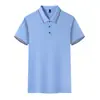 8899 Estilo Pareja Verano Camisa Polo Lisa con Cuello para Hombre y Mujer Camisa Publicitaria de Seda Helada para Hombre Camiseta Transpirable Ligera de Manga Corta para Pareja