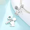 Colgante de Hueso de Pez Gato de Cobre Blanco en Stock Transfronterizo, Versátil Personalidad de Nicho, Abalorios para Pulsera DIY, Accesorios para Mujer