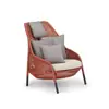 Sofá de Lazer Externo Individual Designer Cadeira Sofá de Rattan Cadeira de Rattan Externa Combinação de Mesa de Café Móveis Varanda Pátio