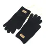 Guantes Cálidos Estilo Coreano para Invierno, Engrosados para Ciclismo, Separados por Dedos, a Prueba de Frío, Felpa de Cristal de Terciopelo para Pantalla Táctil, Lindos para Mujer Estilo Nuevo