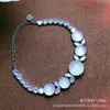 Pulsera de Moda Nueva con Incrustaciones de Calcedonia Rosa Hielo Chapada en Plata al por Mayor Ágata Blanca Versátil Pulsera de Jade Joyería Regalo