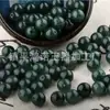 Jade Verde Hetian Natural de Xinjiang Cuentas Redondas Cuentas Sueltas Cuentas de Estilo Antiguo Cuentas Redondas Cuentas Cilíndricas de Corte Recto Cuentas Sueltas de Jade de Tinta Verde Joyería DIY