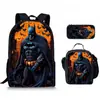 Mochila Estampado de Araña Transfronteriza para Estudiantes de Primaria y Secundaria Set de Tres Piezas Mochila Infantil Bolsa Escolar Bolsa para Comida Estuche Ligero