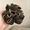Goma para el pelo de cuadros bloque de color coreana, nuevo estilo retro, accesorio para moño plisado, goma para el pelo para mujer