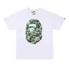 Camisetas de Marca de Moda Transfronteriza para Parejas para Hombres y Mujeres, Camiseta de Manga Corta con Cuello Redondo y Letras Digitales para Hombre, Cabeza de Mono Bape, Camiseta de Manga Corta para Mujer de Comercio Exterior